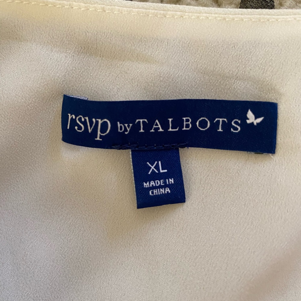 Talbots Elegant Cream Sleeveless Top Size XL - Picture 5 of 9